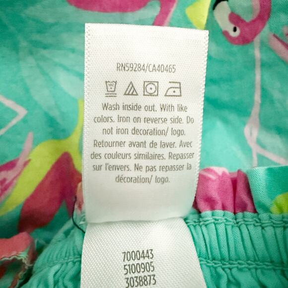 GYMBOREE | Adult Women's Pink Flamingo Turquoise Flutter Sleeve Dress | Medium - Picture 10 of 10